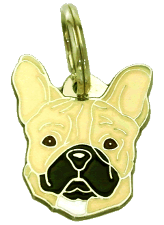 BULLDOG FRANCÉS CREMA - Placa grabada, placas identificativas para perros grabadas MjavHov.